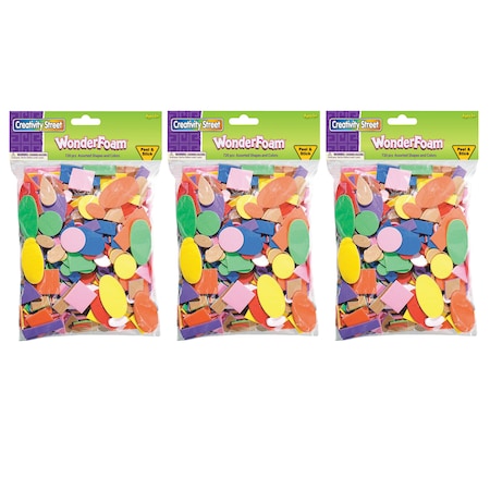 WonderFoam® Peel/Stick Assorted Shapes, Colors, Sizes, PK2160